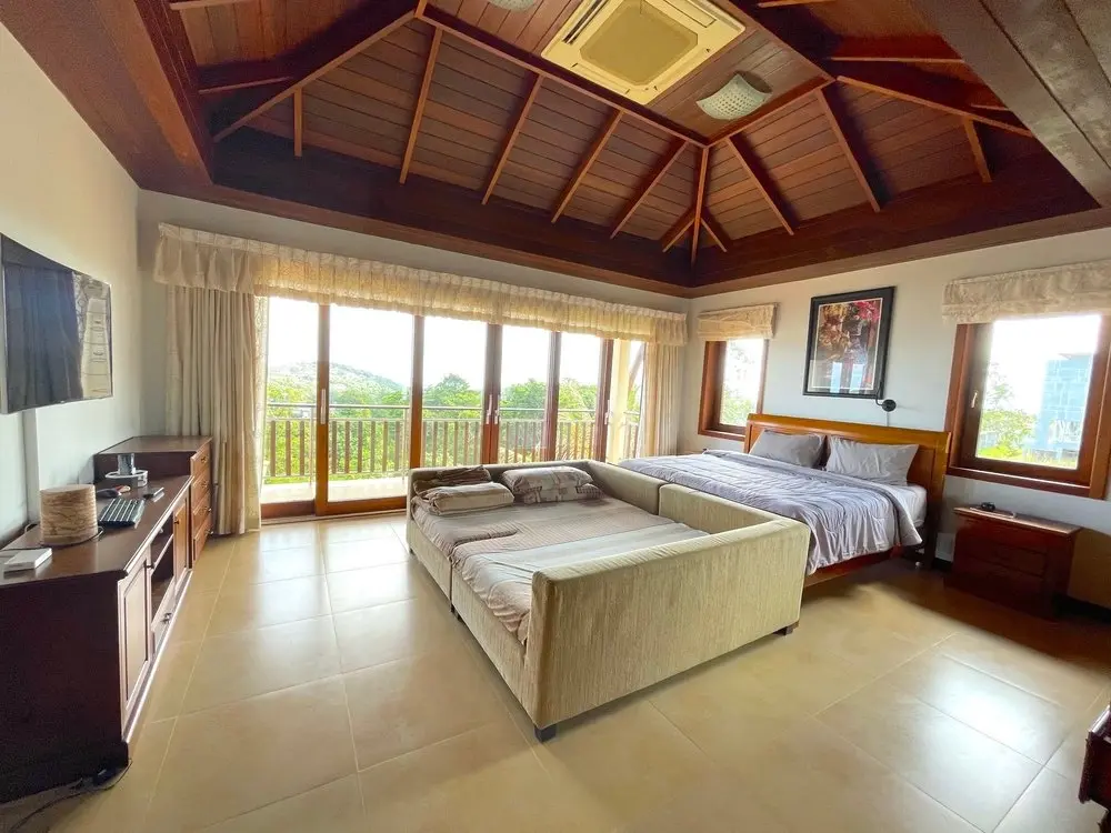 Charmante villa thaïlandaise avec vue sur la mer, 5 chambres à louer à Plai Laem, Koh Samui LOUER