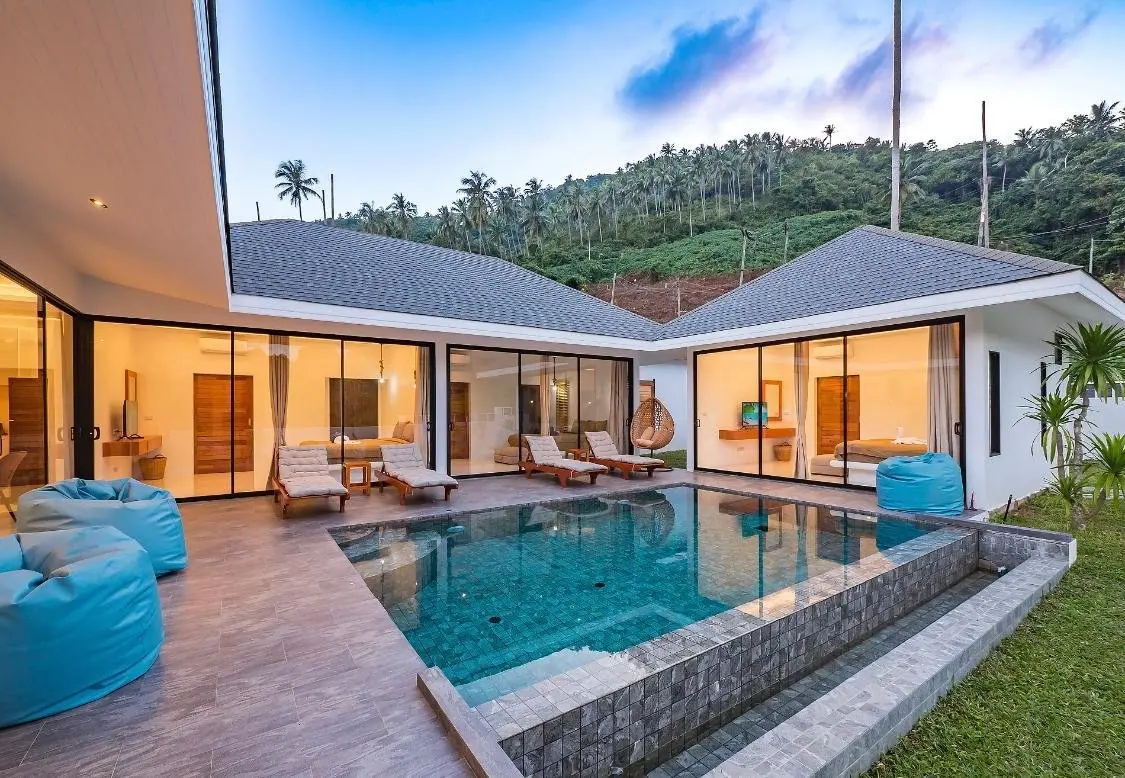 Villa élégante de 3 chambres avec piscine à louer à Lamai LOUER