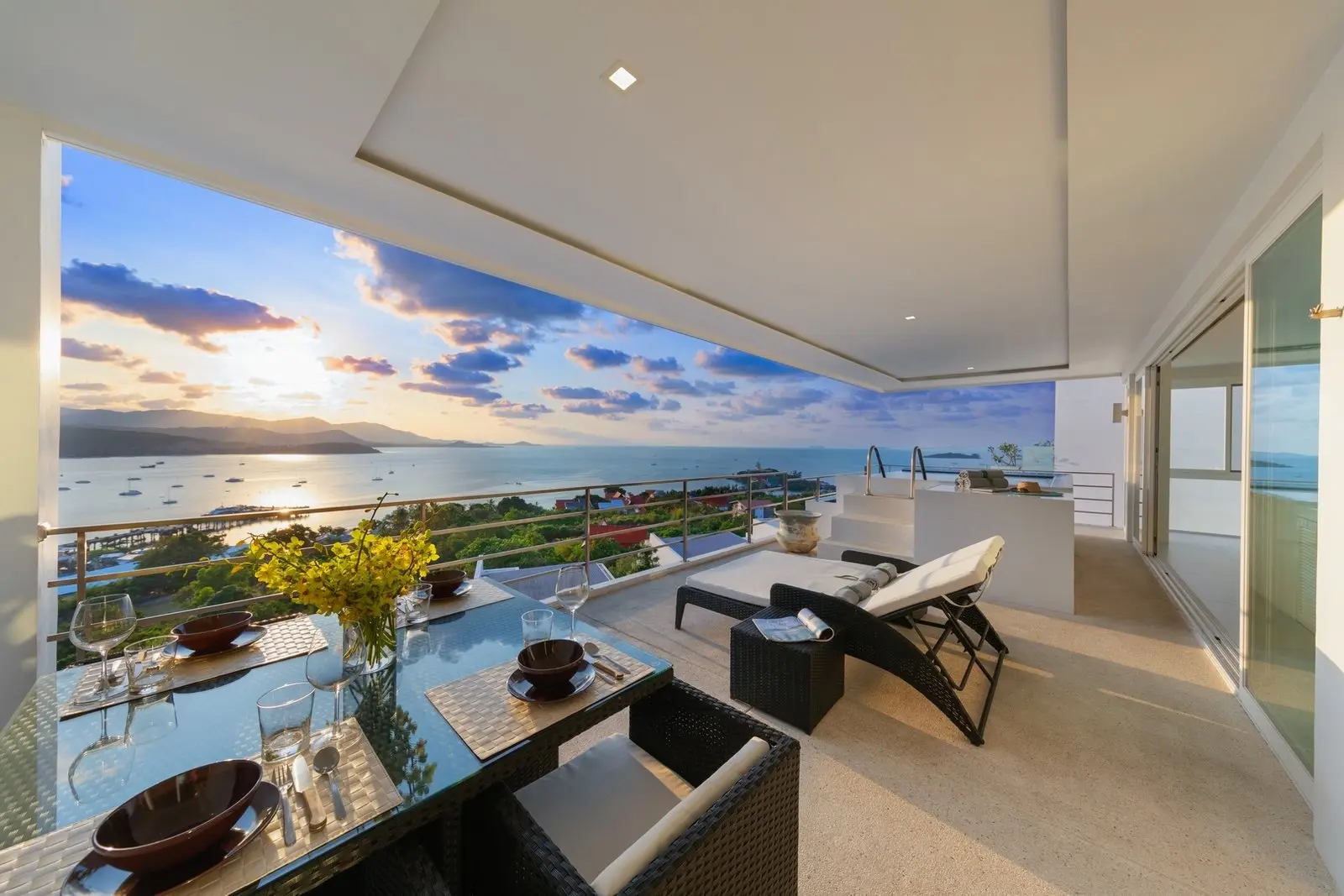 Penthouse de 3 chambres K avec vue sur la mer à Bangrak LOUER