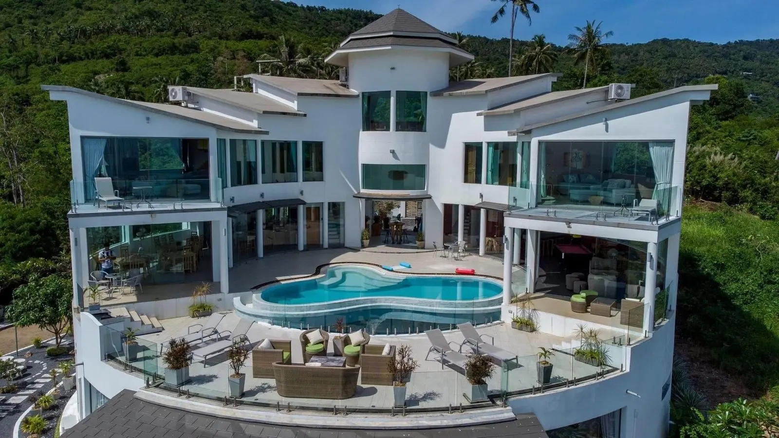 Villa de 7 chambres avec vue sur la mer près de la plage de Bang Makham, Koh Samui