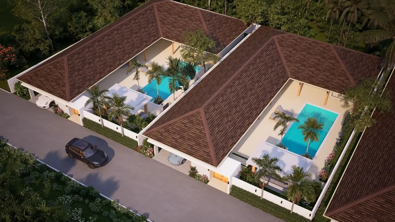 Villa de luxe de 3-4 chambres sur plan à Lamai Beach, Koh Samui