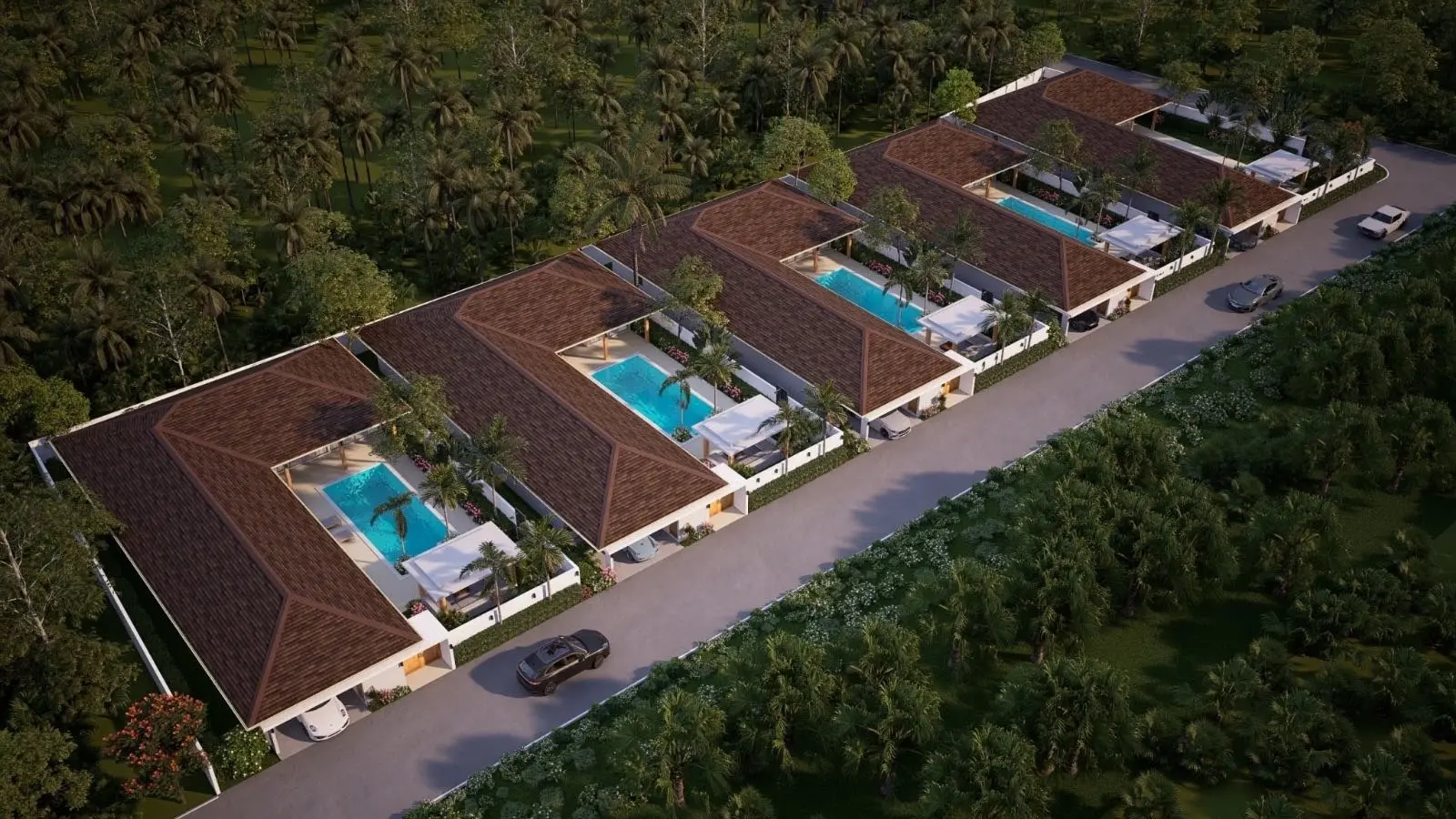 Villa de luxe de 3-4 chambres sur plan à Lamai Beach, Koh Samui