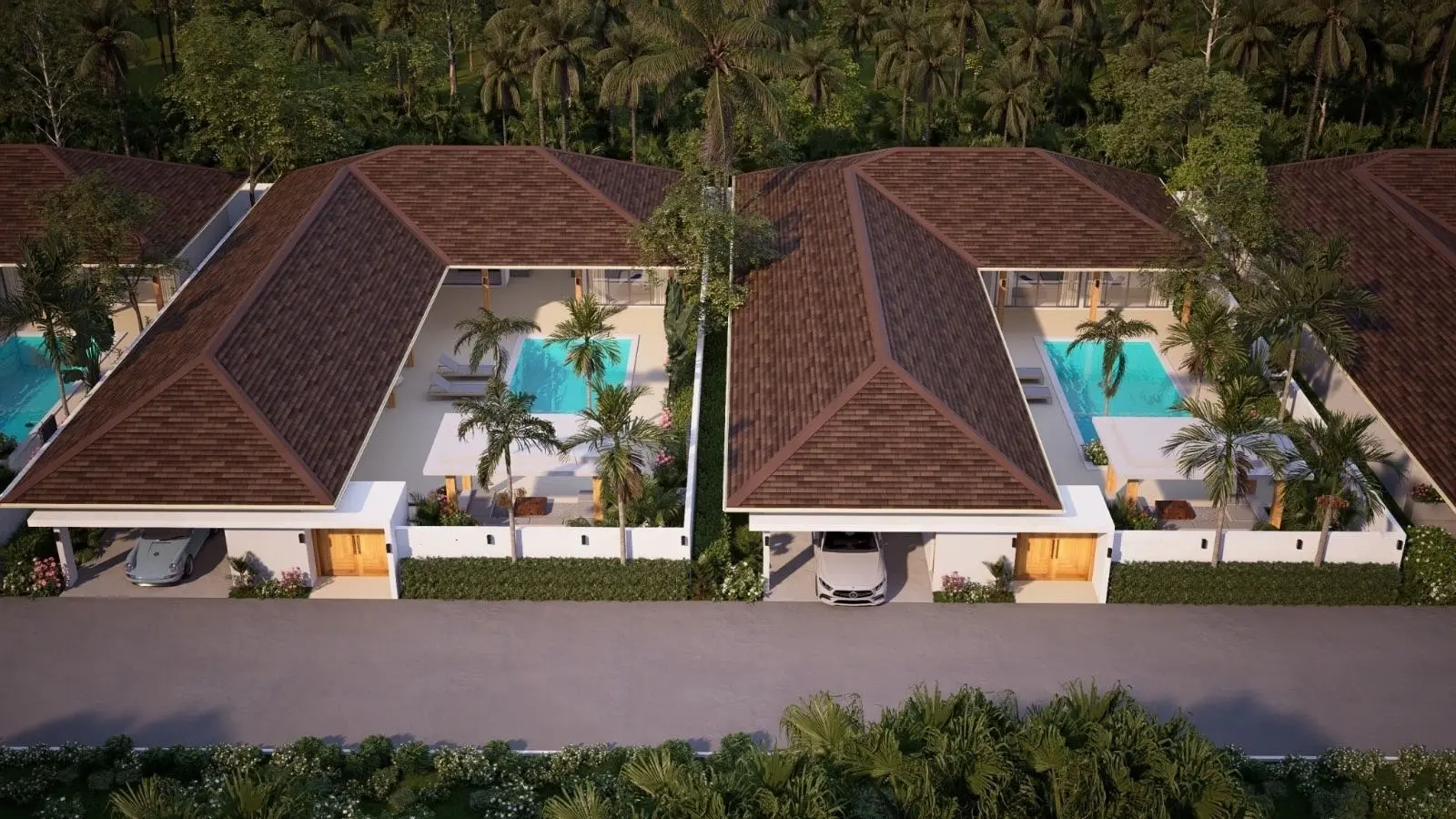 Villa de luxe de 3-4 chambres sur plan à Lamai Beach, Koh Samui