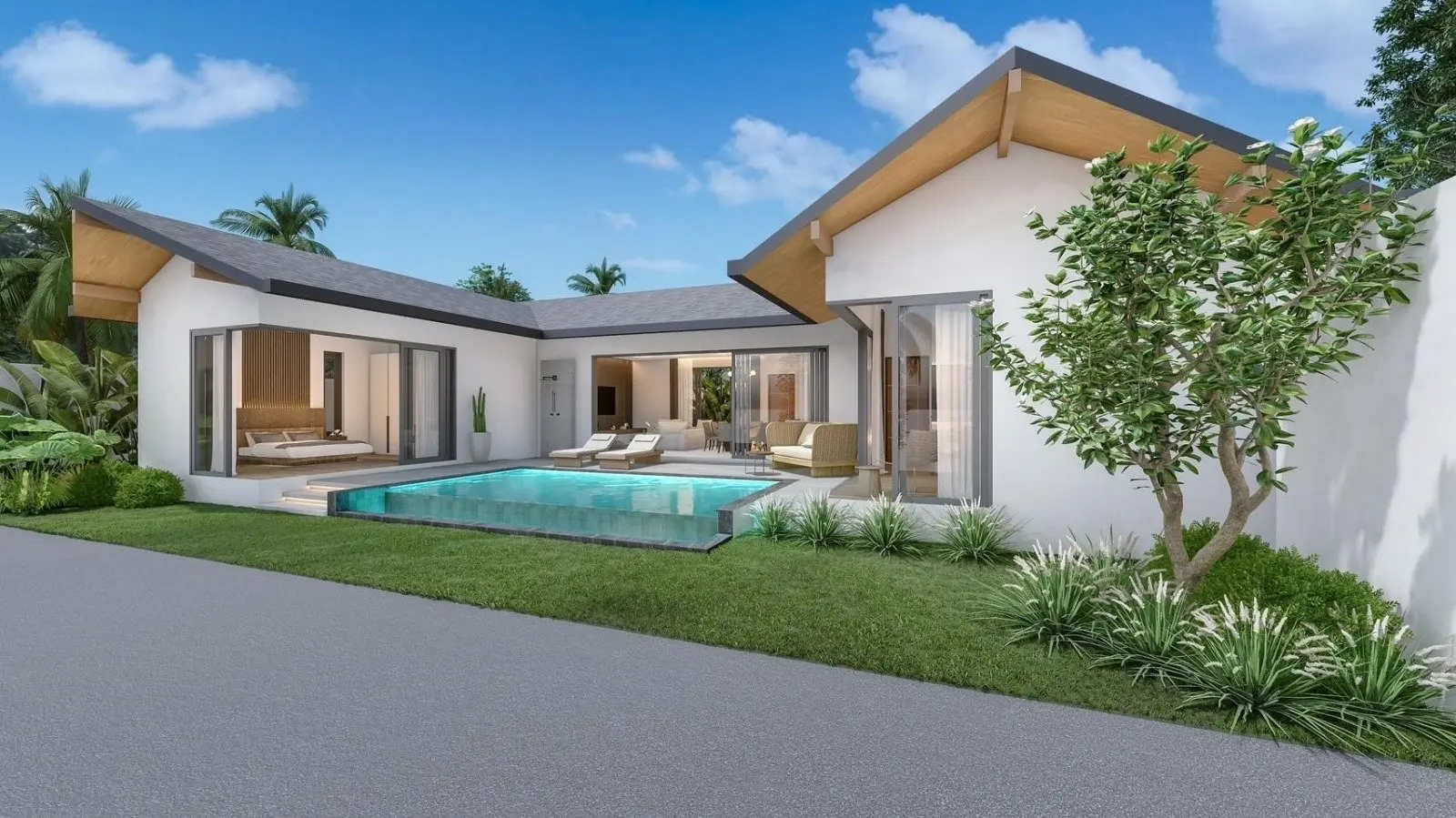 "Last Available! 3-Bedroom One-Story Villa in Bophut, Koh Samui" (OFFPLAN)