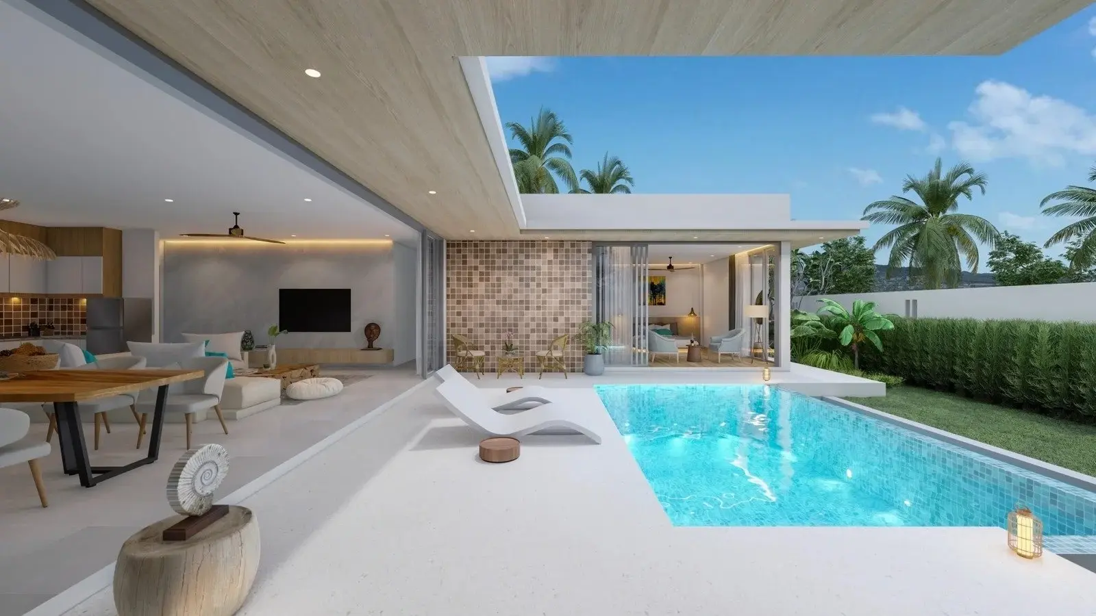 "2-Bedroom Tranquility: Luxurious Pool Villa in Bophut, Koh Samui"