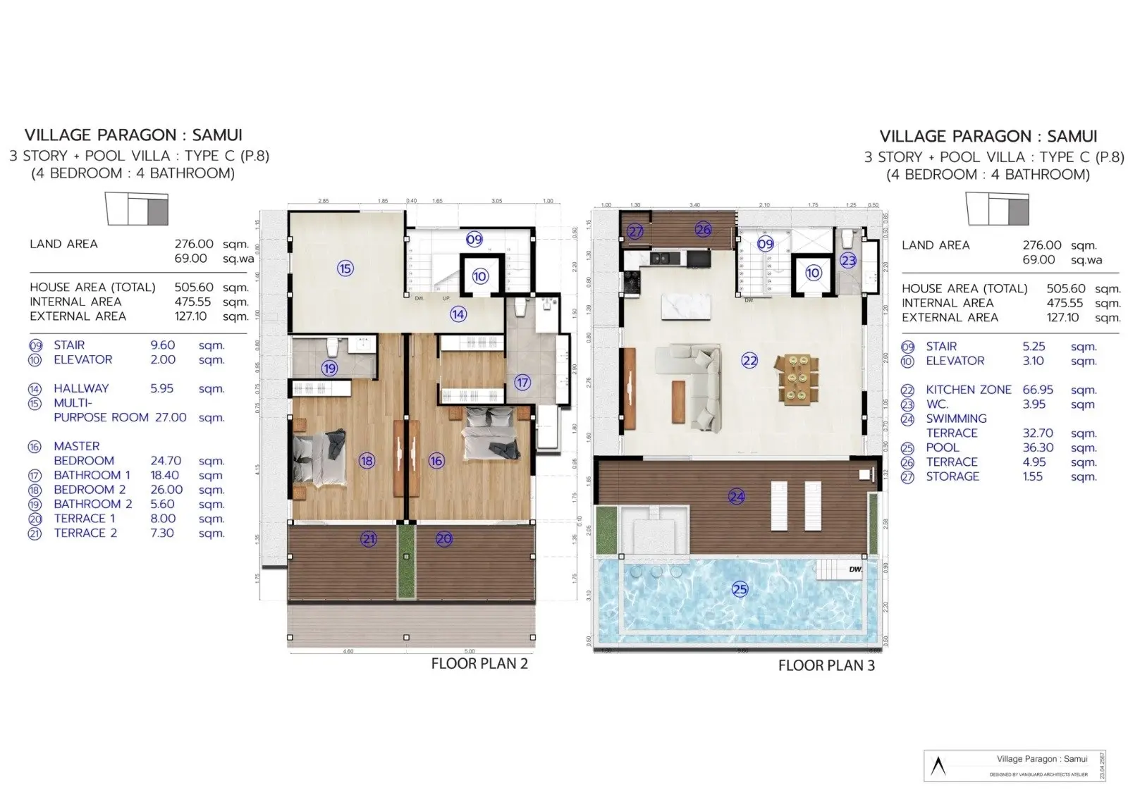 Villa SUR PLAN de 4 chambres avec vue sur la mer, à 3 minutes de la plage à Bophut