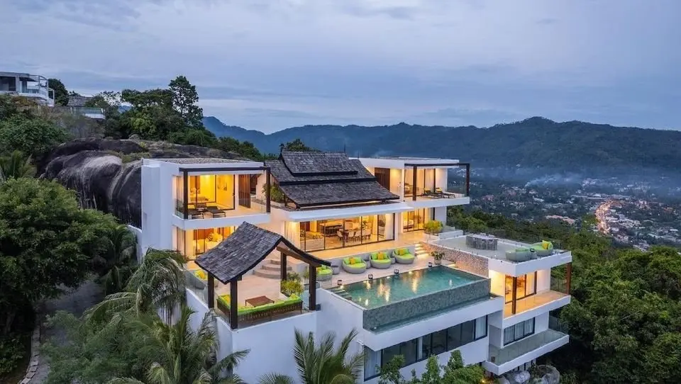 Villa luxueuse de 4 chambres avec vue sur la mer à Lamai, Koh Samui LOCATION