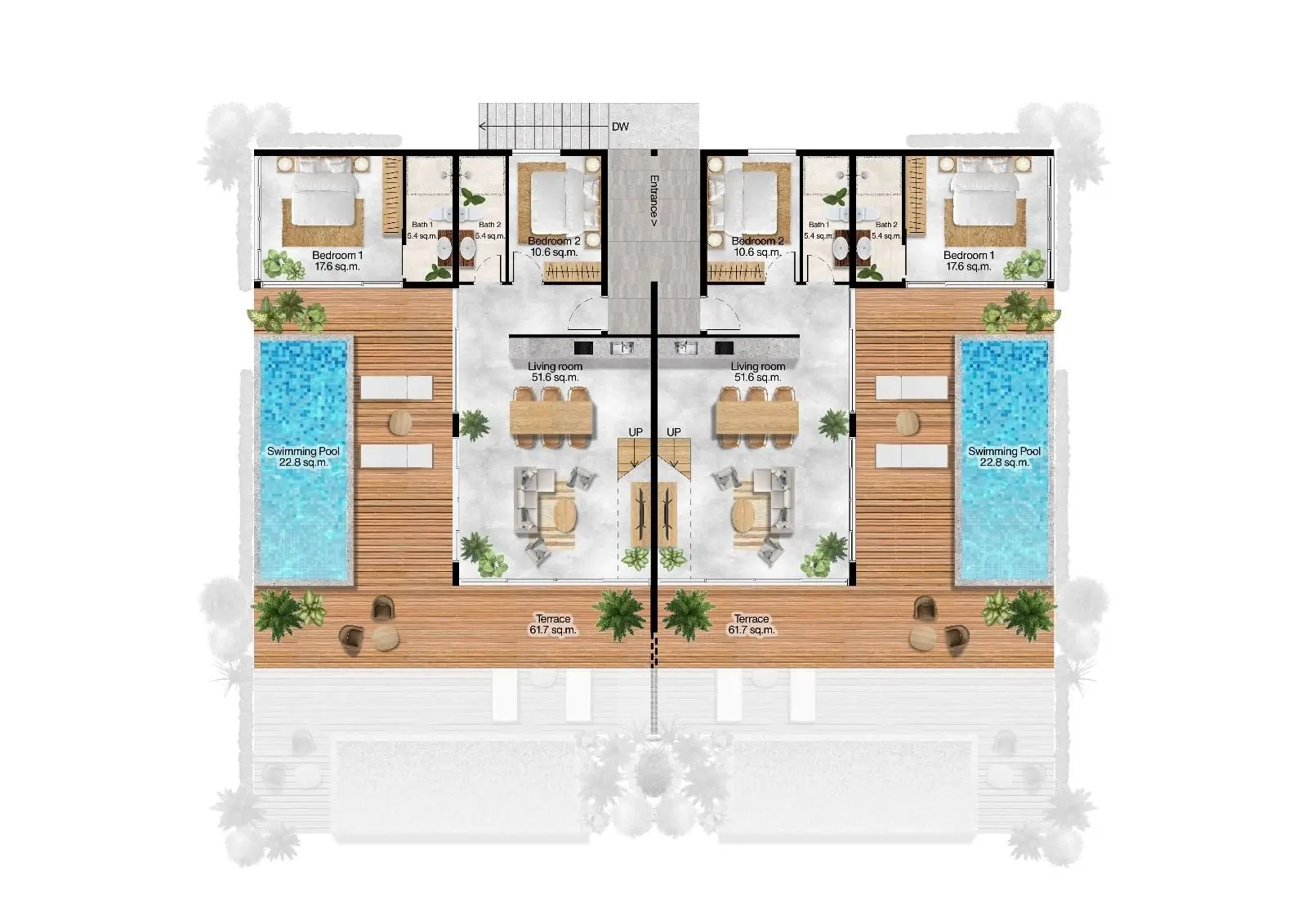 Résidences de villas avec piscine premium à vendre (Koh Phangan)