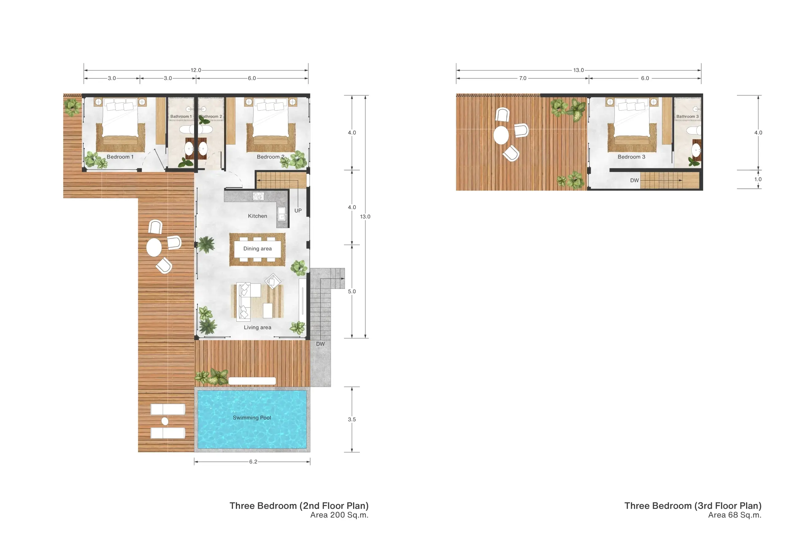 Résidences de villas avec piscine premium à vendre (Koh Phangan)