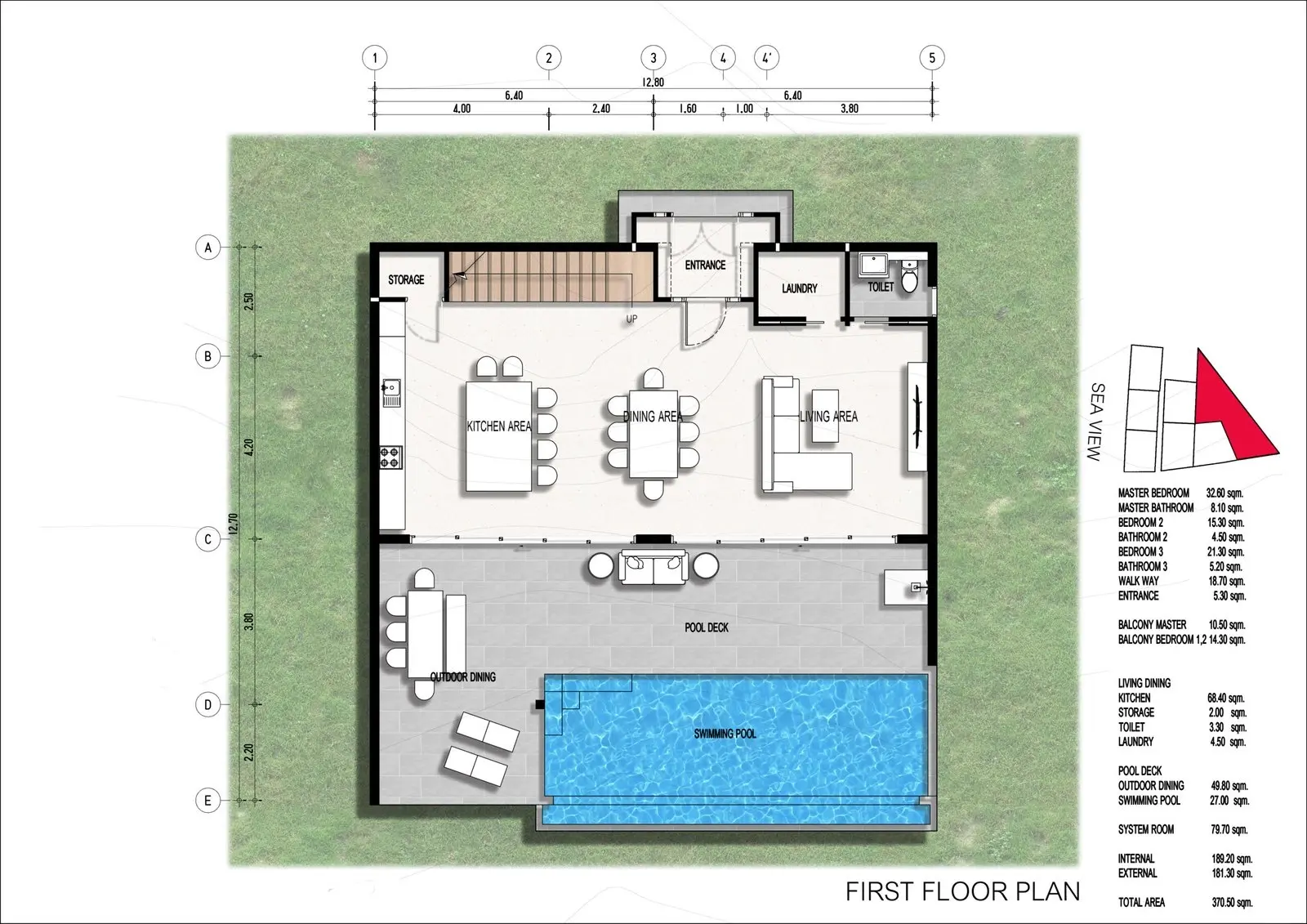 HORS PLAN !! Trois types de villas de 3-4 chambres avec vue sur la mer à vendre (Plai Leam)