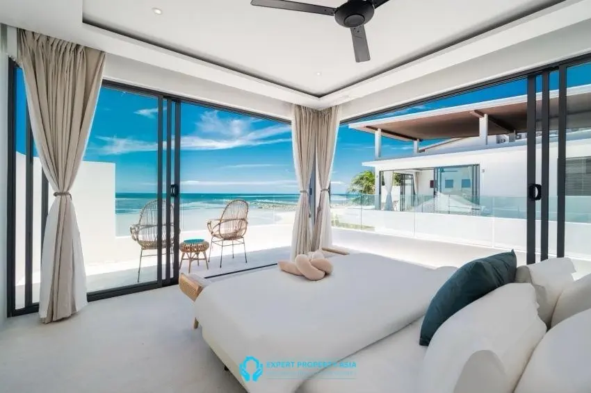 "Architectural Beachfront Masterpiece with Rare T-Shaped Pool – Lamai, Koh Samui"