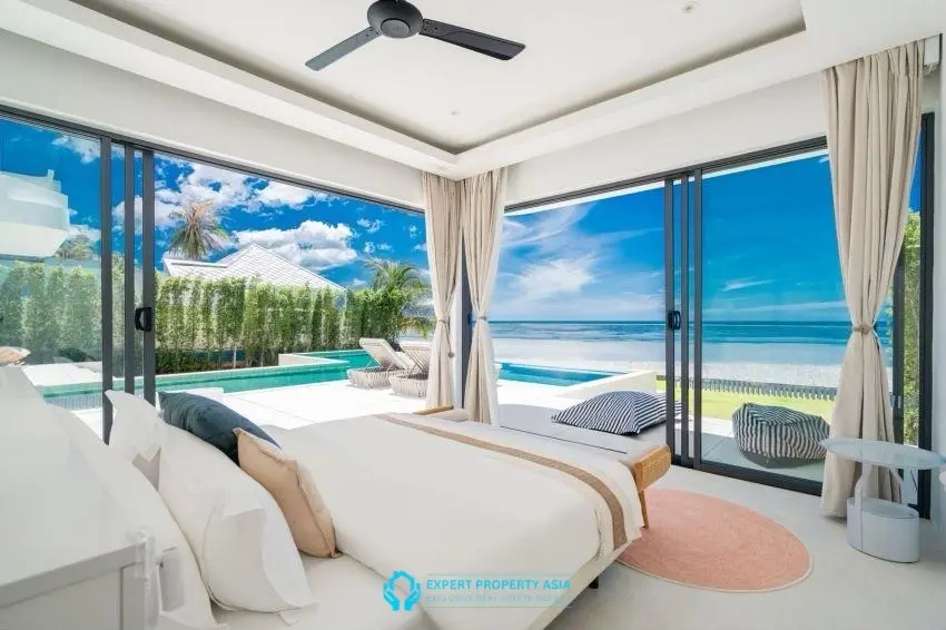 "Architectural Beachfront Masterpiece with Rare T-Shaped Pool – Lamai, Koh Samui"