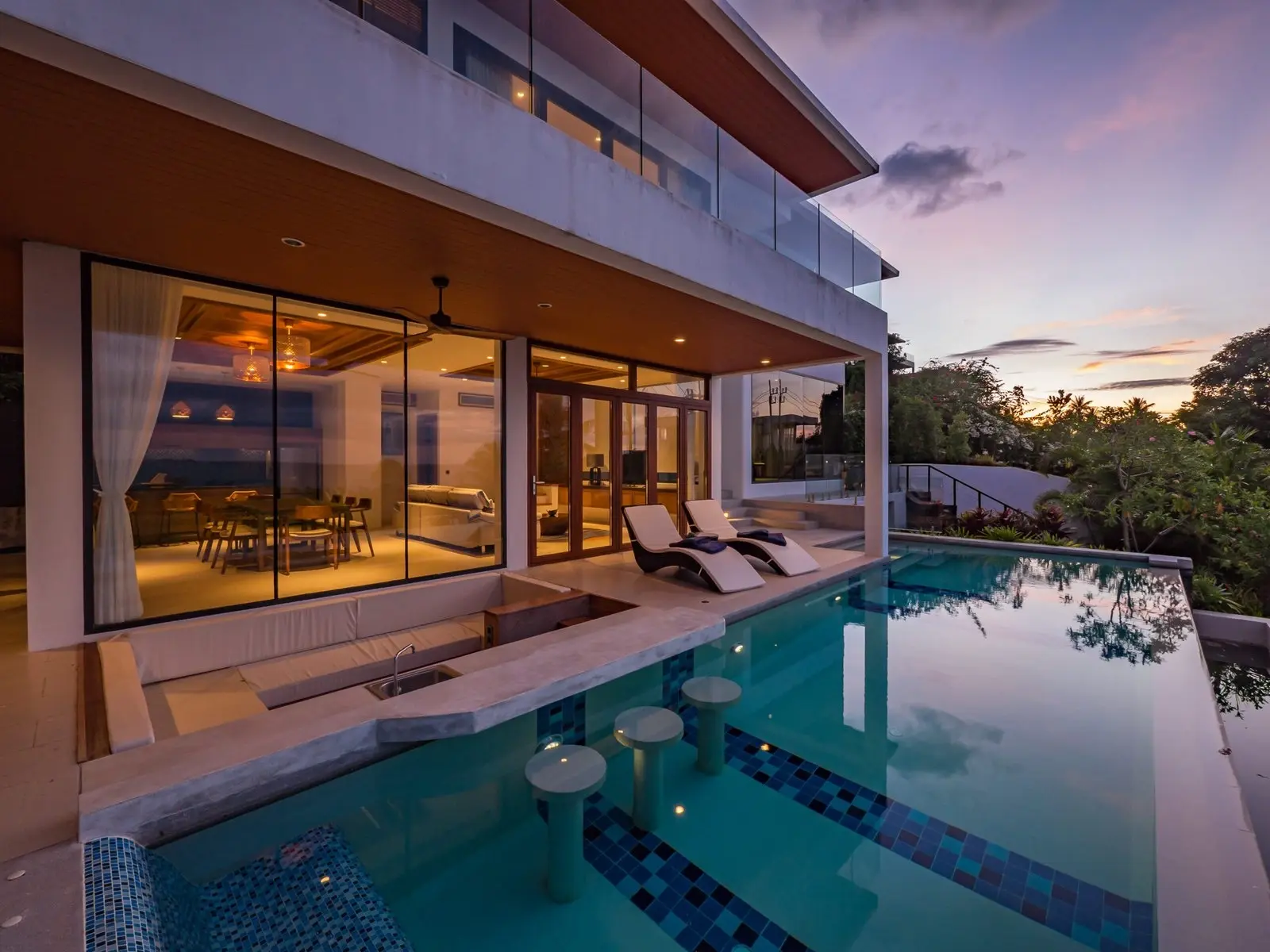 Villa de luxe avec piscine de 4 chambres et vue sur l'océan à 180 degrés