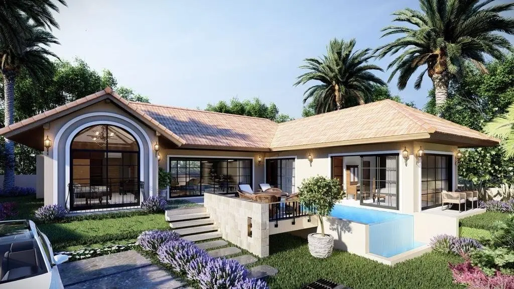 Offre exclusive sur plans : Derniers 2 terrains de villa de 2 chambres avec piscine et terrain à Lamai, Koh Samui