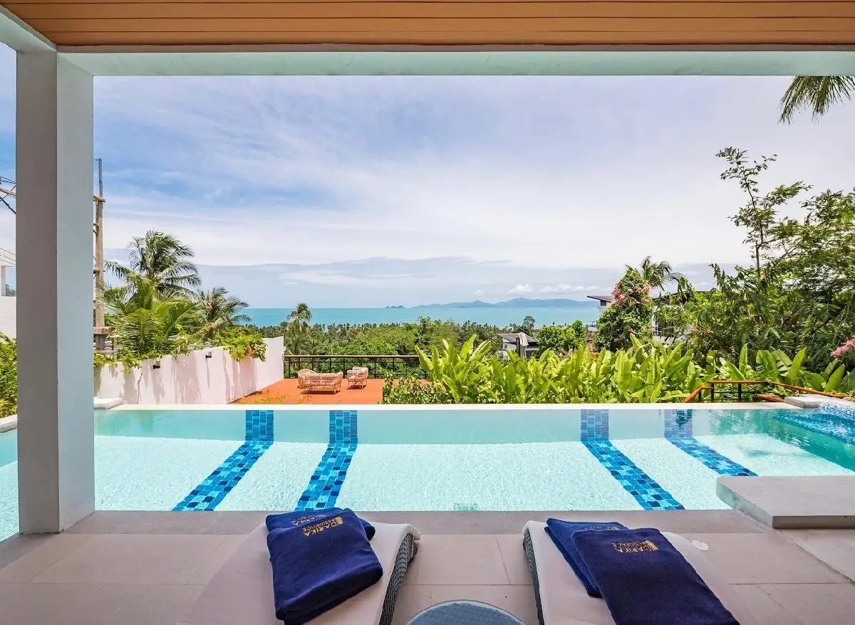 Villa de 4 chambres avec vue sur la mer à Bangpor Koh Samui