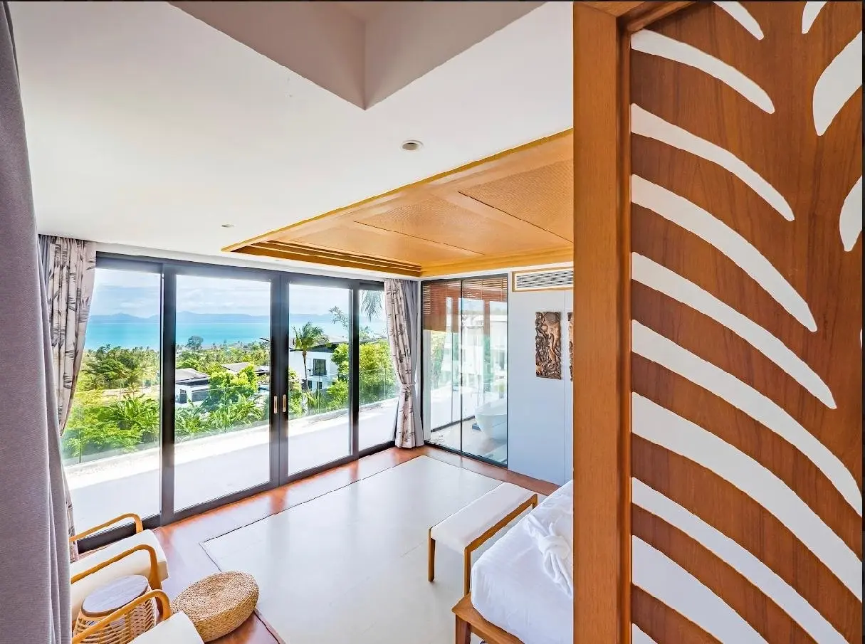 Villa de 4 chambres avec vue sur la mer à Bangpor Koh Samui