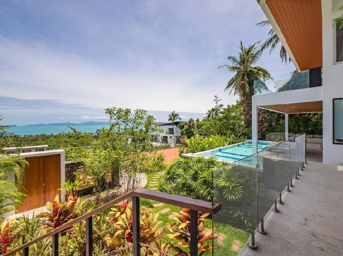 Villa de 4 chambres avec vue sur la mer à Bangpor Koh Samui