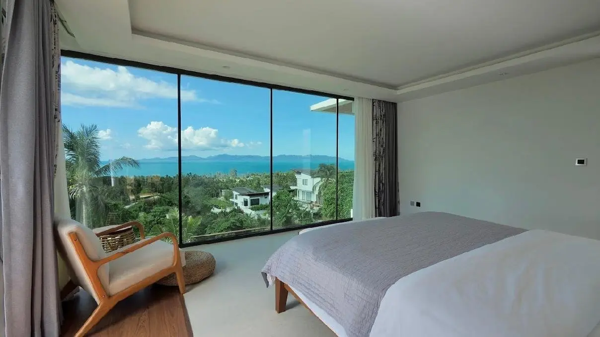 Villa de 4 chambres avec vue sur la mer à Bangpor Koh Samui