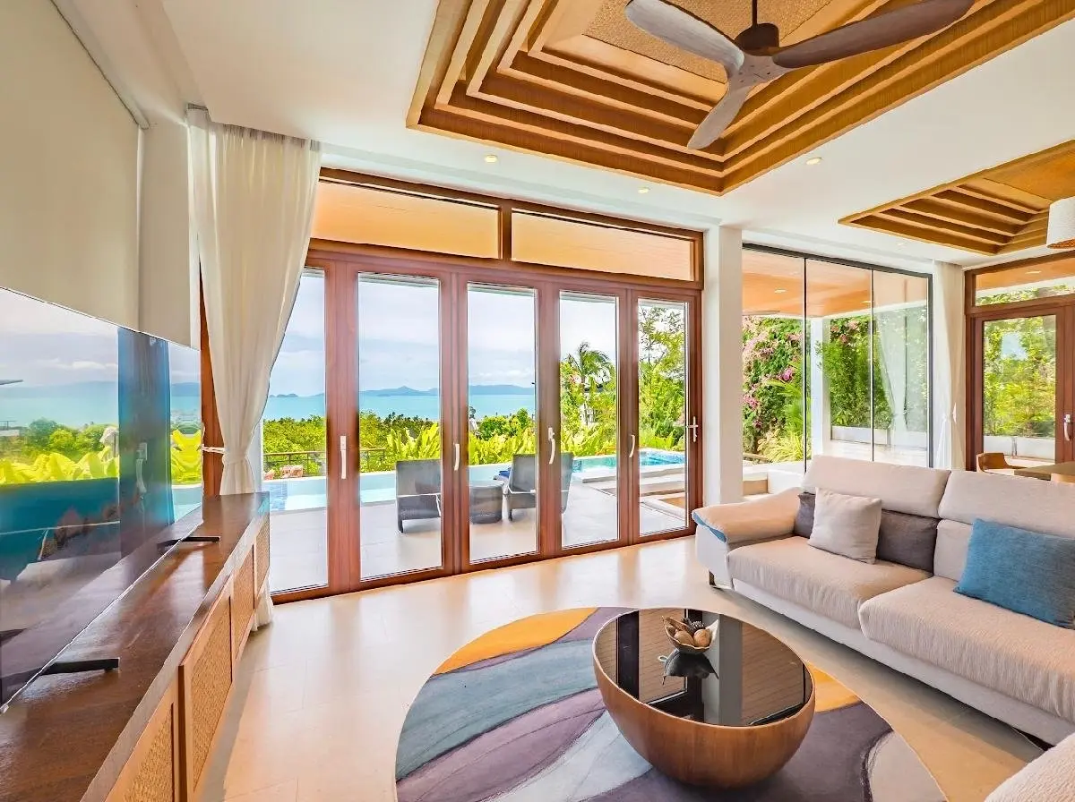 Villa de 4 chambres avec vue sur la mer à Bangpor Koh Samui