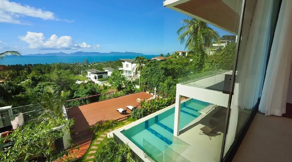 Villa de 4 chambres avec vue sur la mer à Bangpor Koh Samui