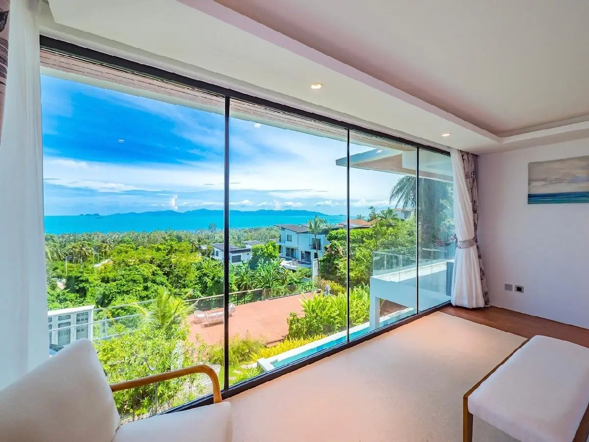 Villa de 4 chambres avec vue sur la mer à Bangpor Koh Samui