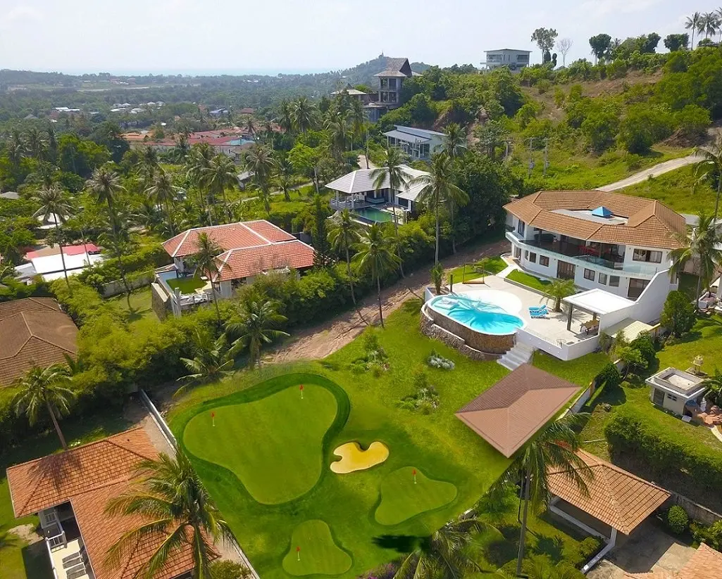 Villa avec 6 chambres, vue sur la mer et piscine à Bangrak Samui