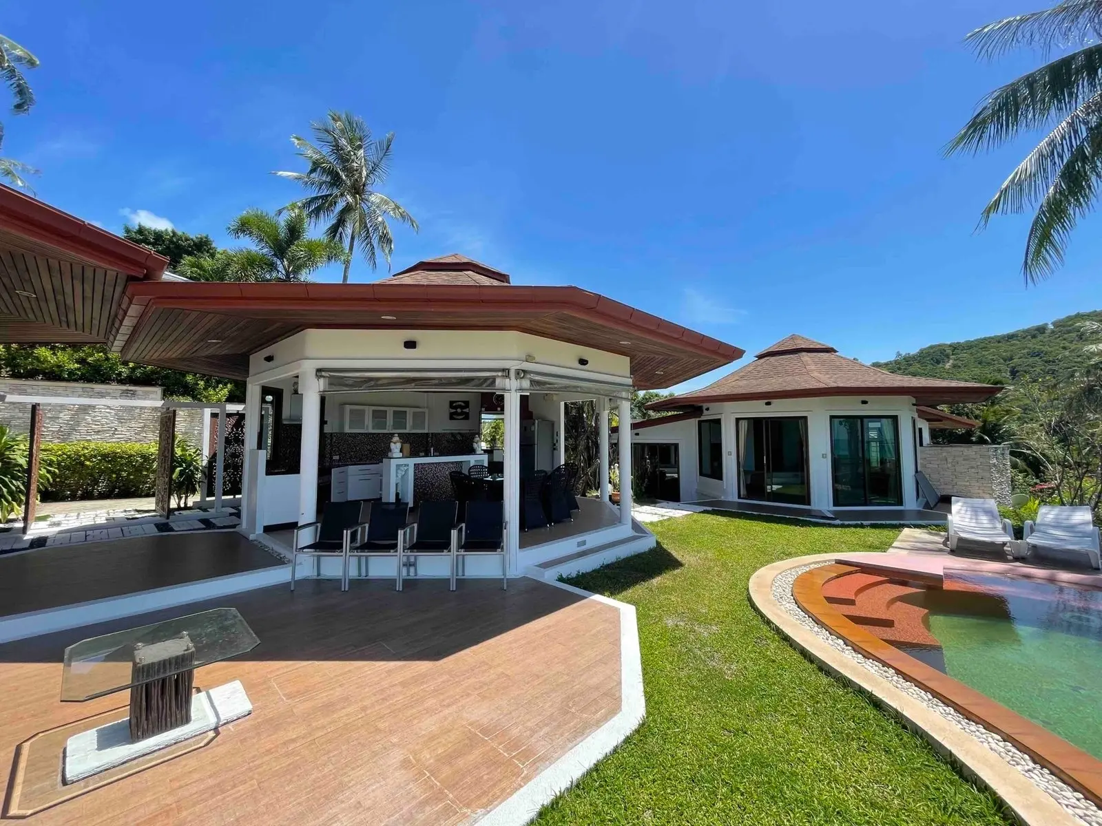 Villa Poll avec vue sur la mer de 5 chambres à Bangrak Samui