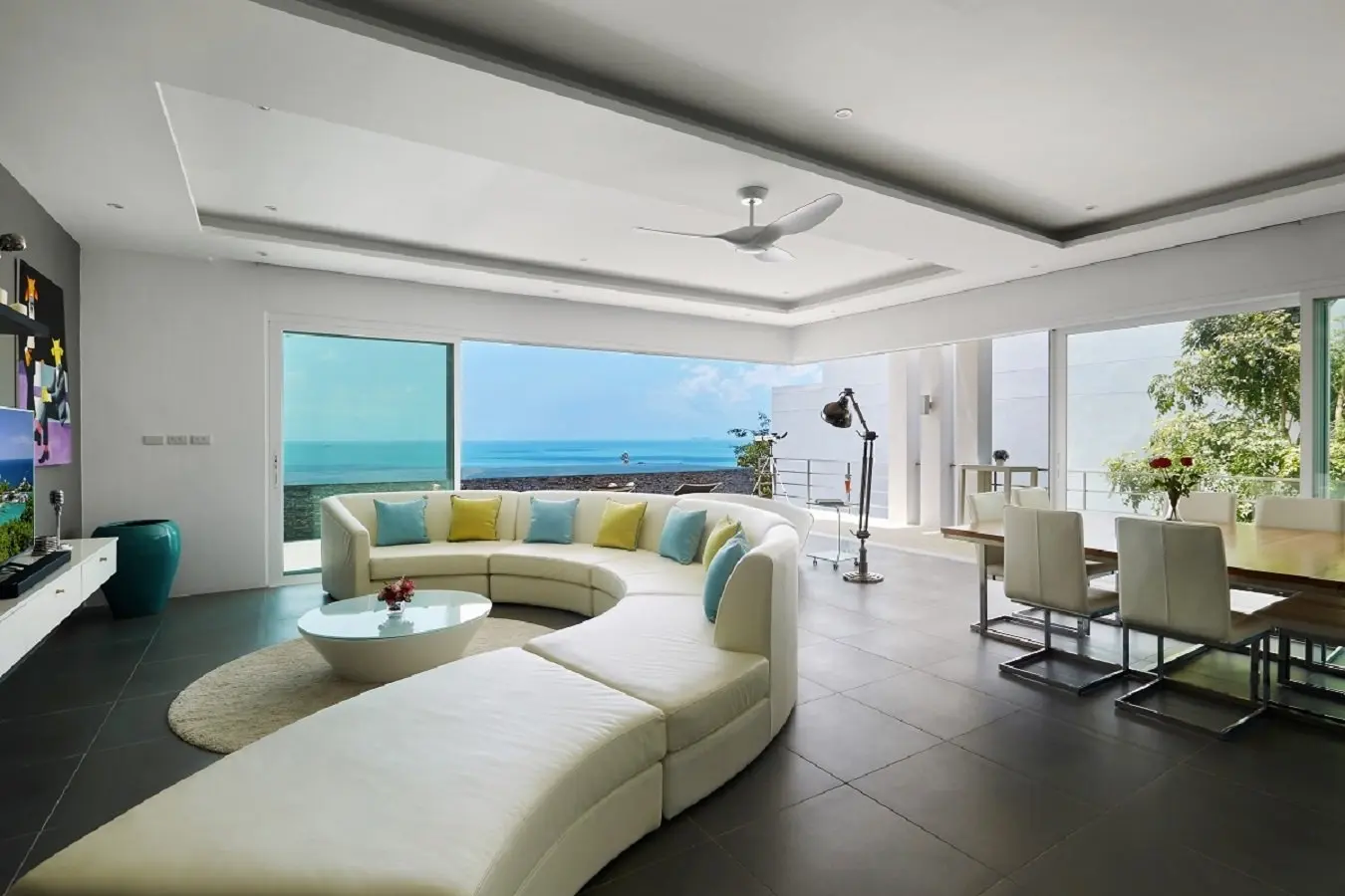 Maison de 4 chambres avec piscine vue sur la mer à Bangrak Samui