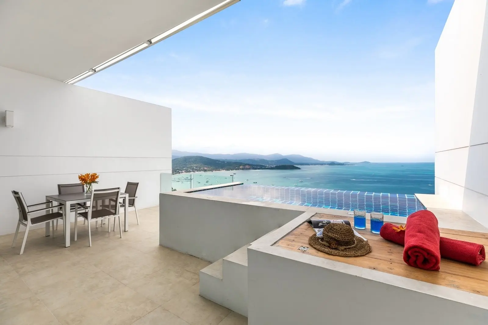 Appartement de 2 chambres avec vue sur le coucher de soleil à Bangrak Samui