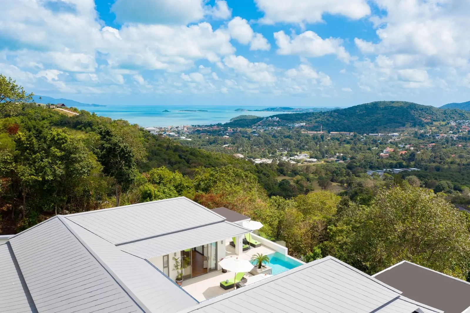 Villa Piscine 4 Chambres avec Vue Mer Éblouissante Bophut Hill