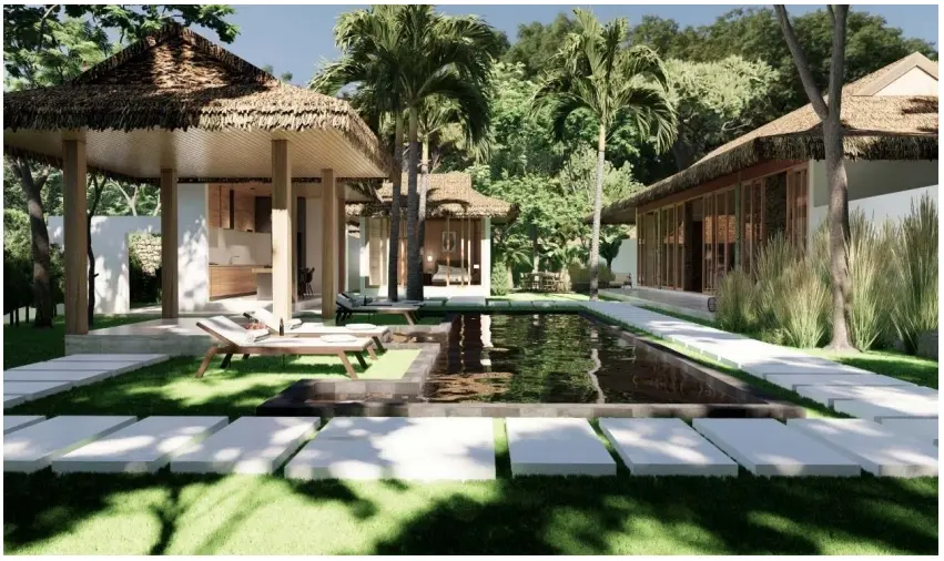 Impressionnante villa de 3 chambres en plan à Lipanoi Koh Samui