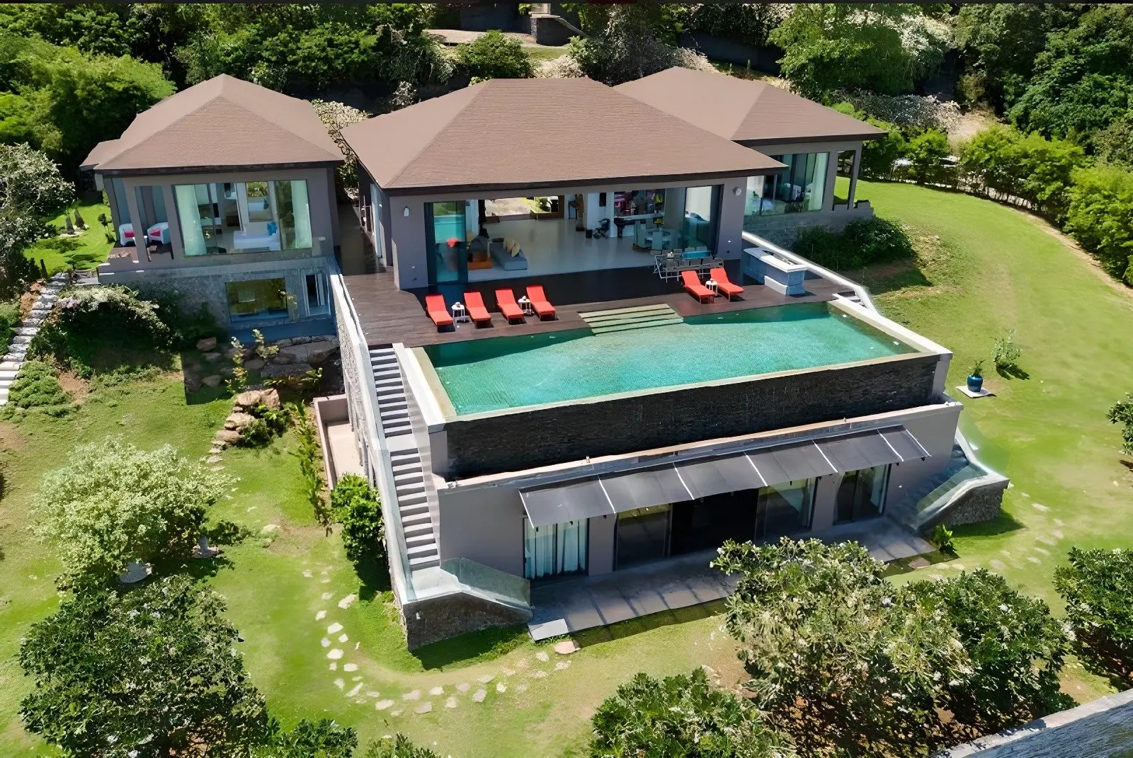 Luxurious 5-Bedroom Villa with Breathtaking Sea View For Sale in Plai Laem