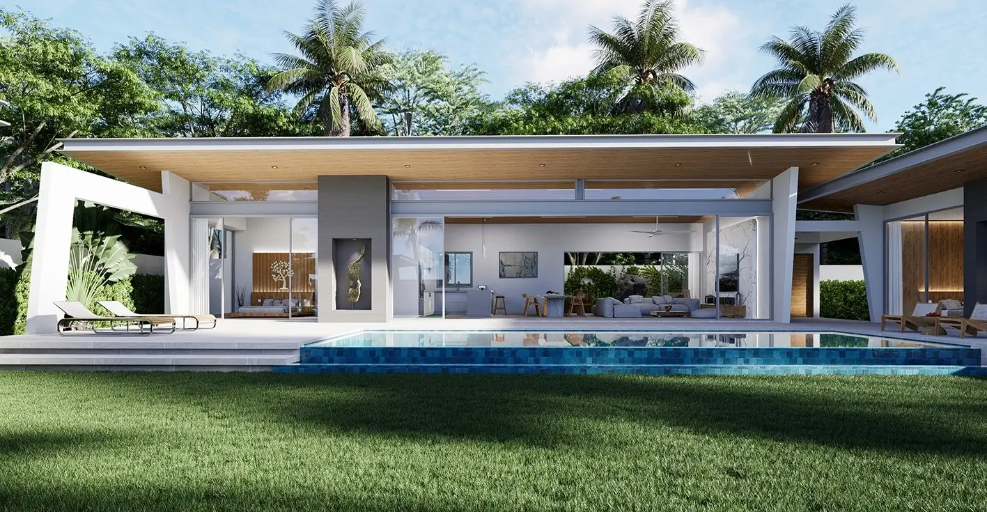 Villa de luxe de 3 chambres avec piscine privative de style Bali à vendre