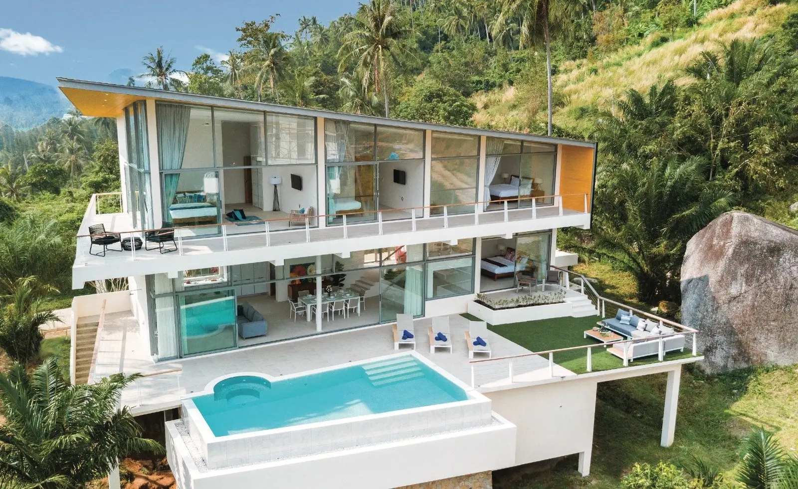 Villa avec vue sur la mer 3 chambres, Lamai, Koh Samui - Propriété en pleine propriété