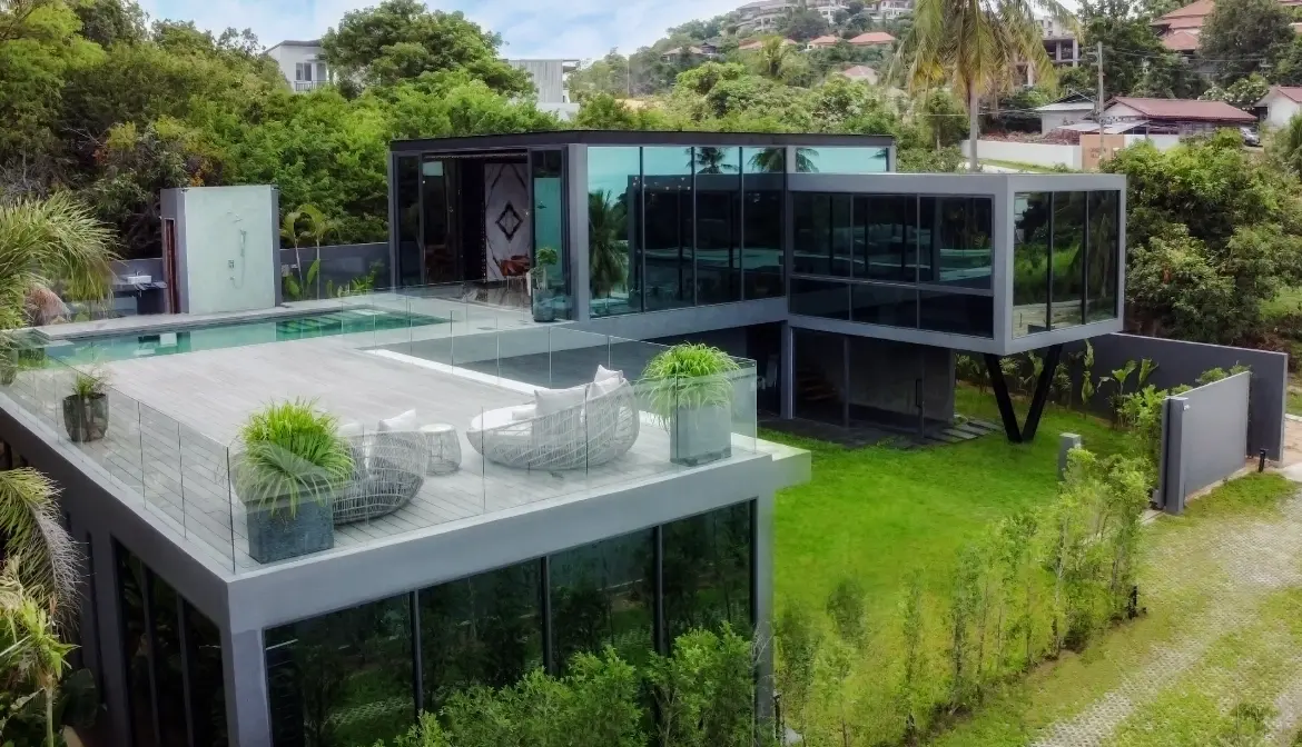 Villa de 3 chambres avec vue sur la mer à Choeng Mon LOUER