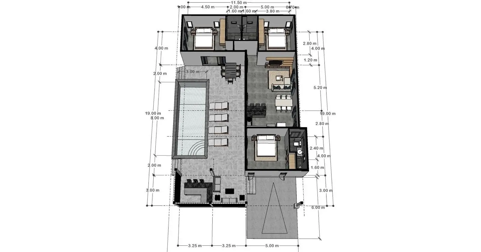 3-5 Bedroom Pool Villas Near Lamai Center