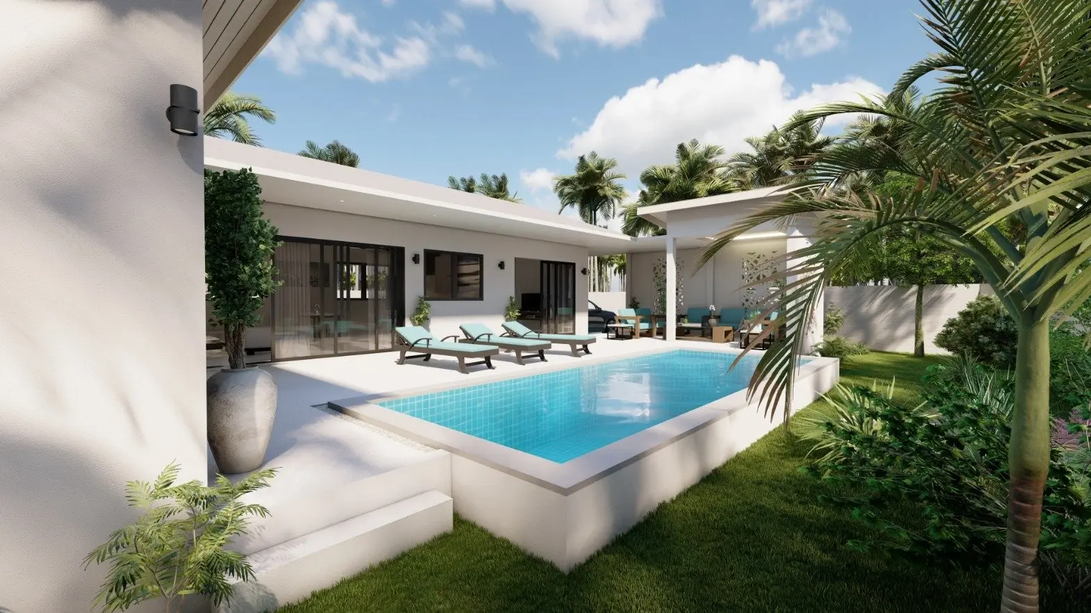 3-5 Bedroom Pool Villas Near Lamai Center