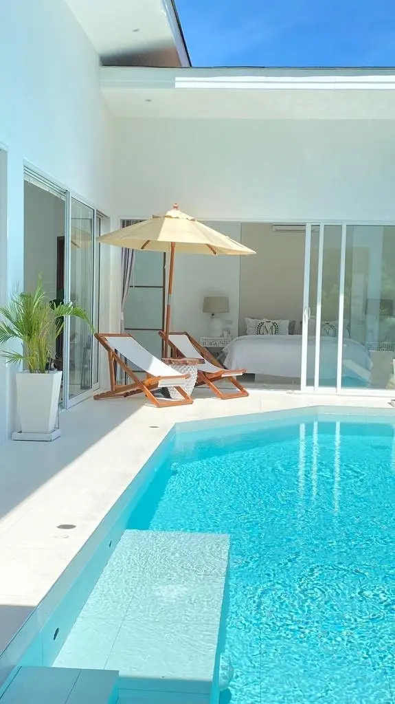 Villa privée avec piscine de 2 chambres à vendre avec meubles sur mesure