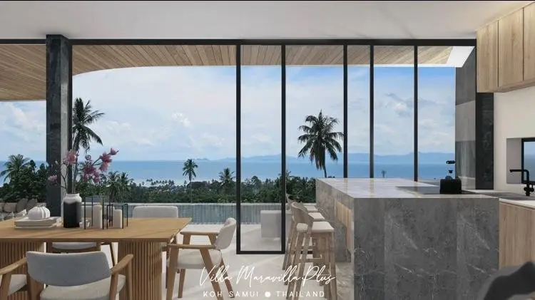 Villa vue mer de 4 chambres à Bangpor Samui