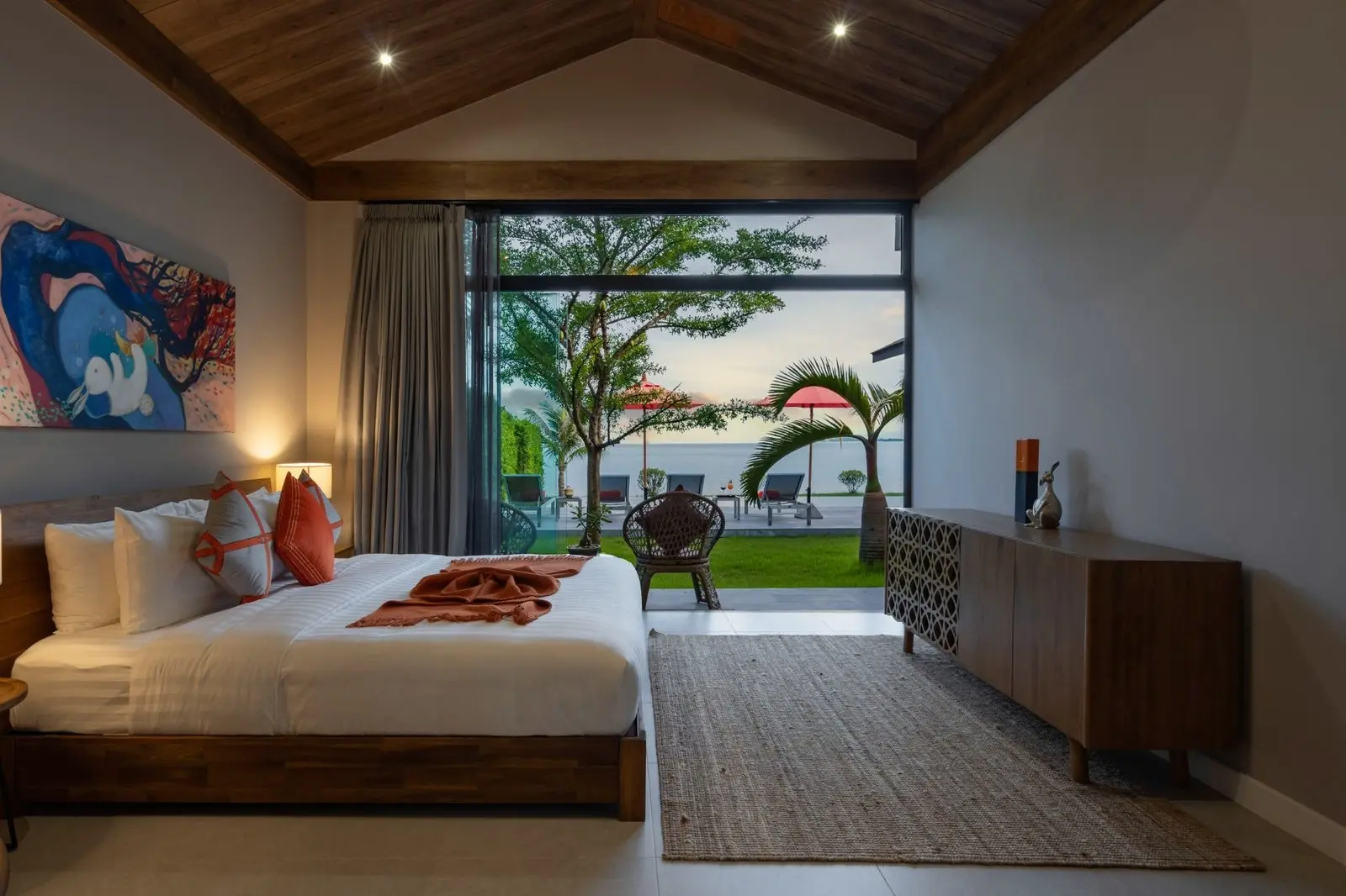 Villa de plage avec piscine de 5 chambres à Bangkao