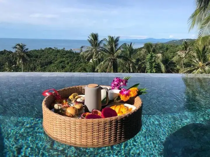 "Balinese Bliss: 2-Bedroom Villa with Breathtaking Views in Lamai"