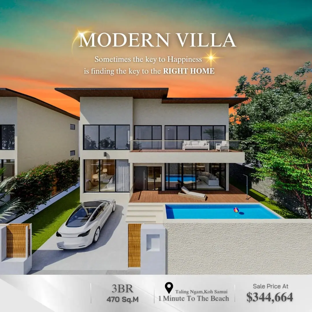 3 Bedrooms Pool Villa in Taling Ngam "Free hold"