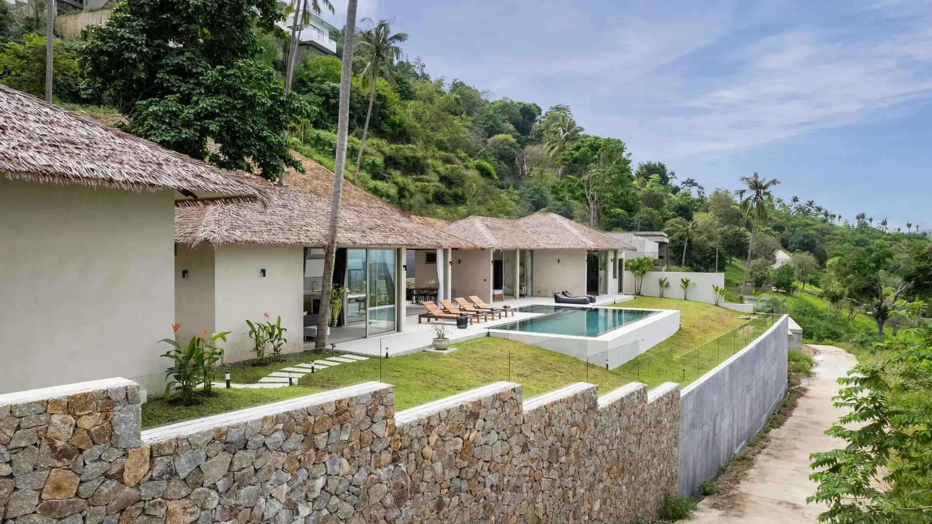 Villa en colline de 4 chambres à Bophut Koh Samui "Propriété à titre libre"