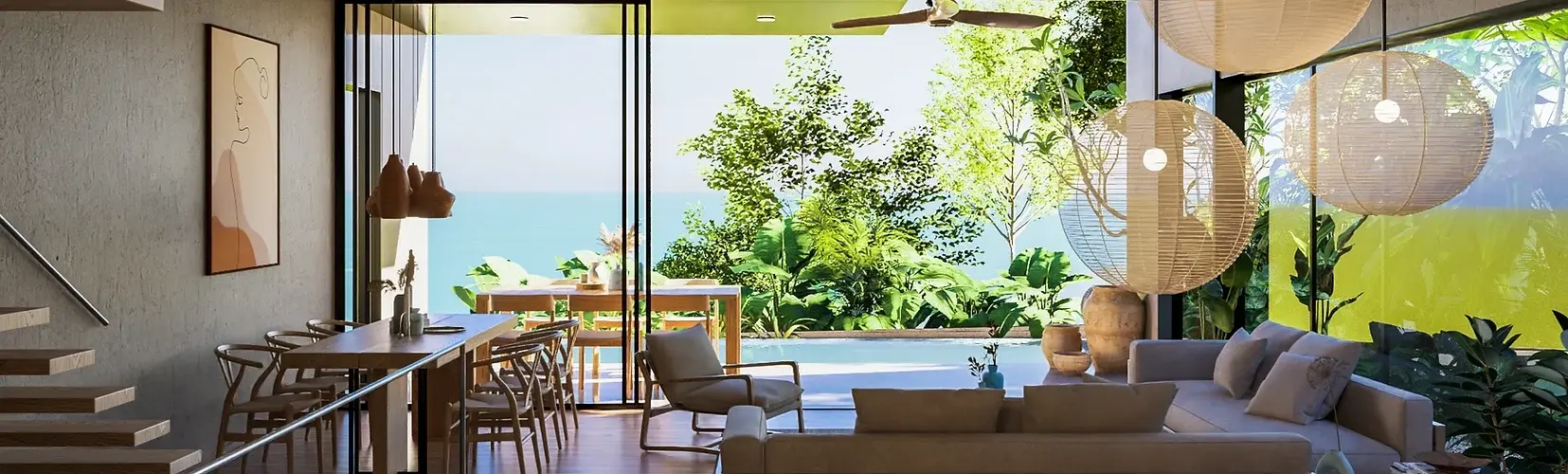 3-5 Bedrooms Beachfront Villas in Lamai, Koh Samui  " Lease hold"