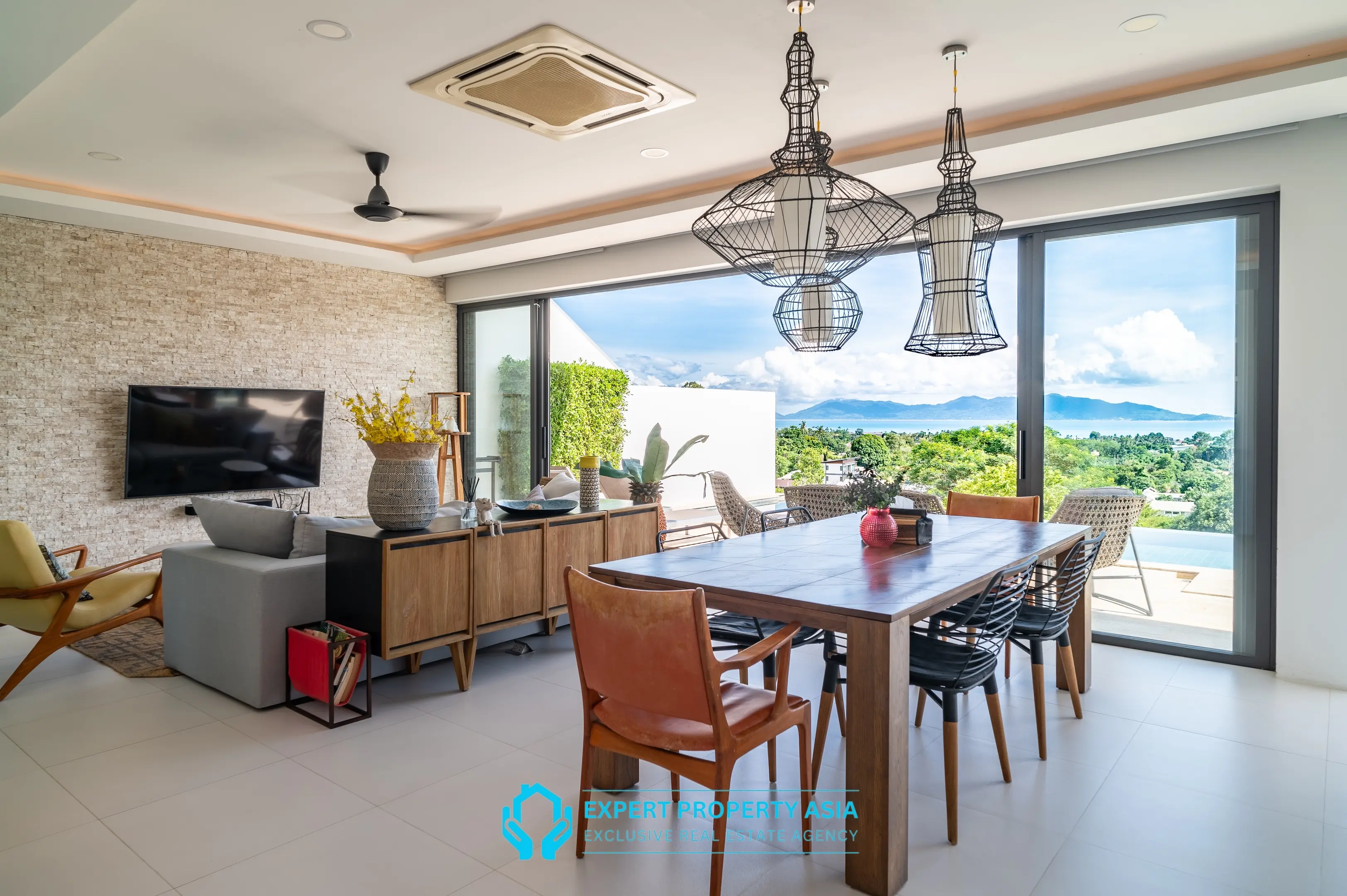"Panoramic Sea View Villa with Solar Power & Strong Rental Income – Bophut Hills"