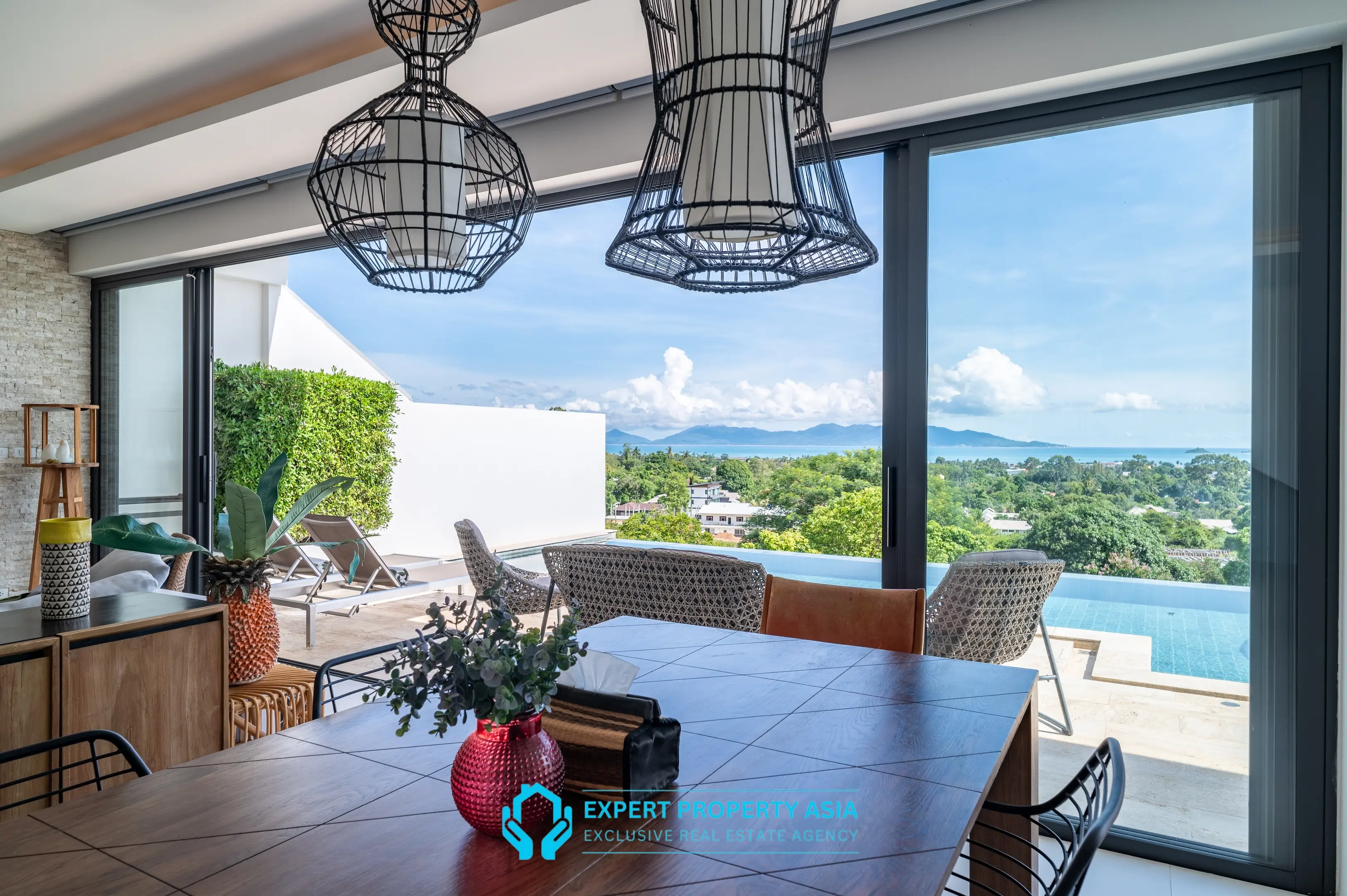 "Panoramic Sea View Villa with Solar Power & Strong Rental Income – Bophut Hills"