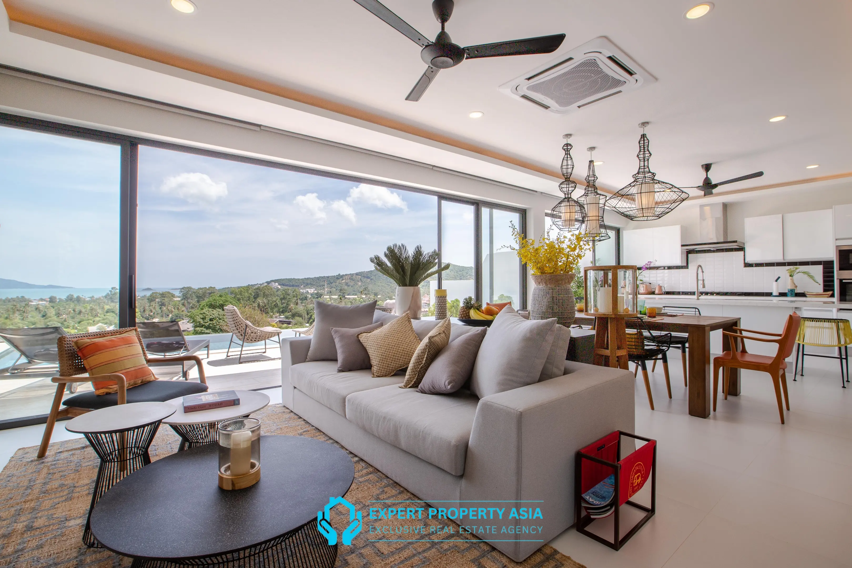 "Panoramic Sea View Villa with Solar Power & Strong Rental Income – Bophut Hills"