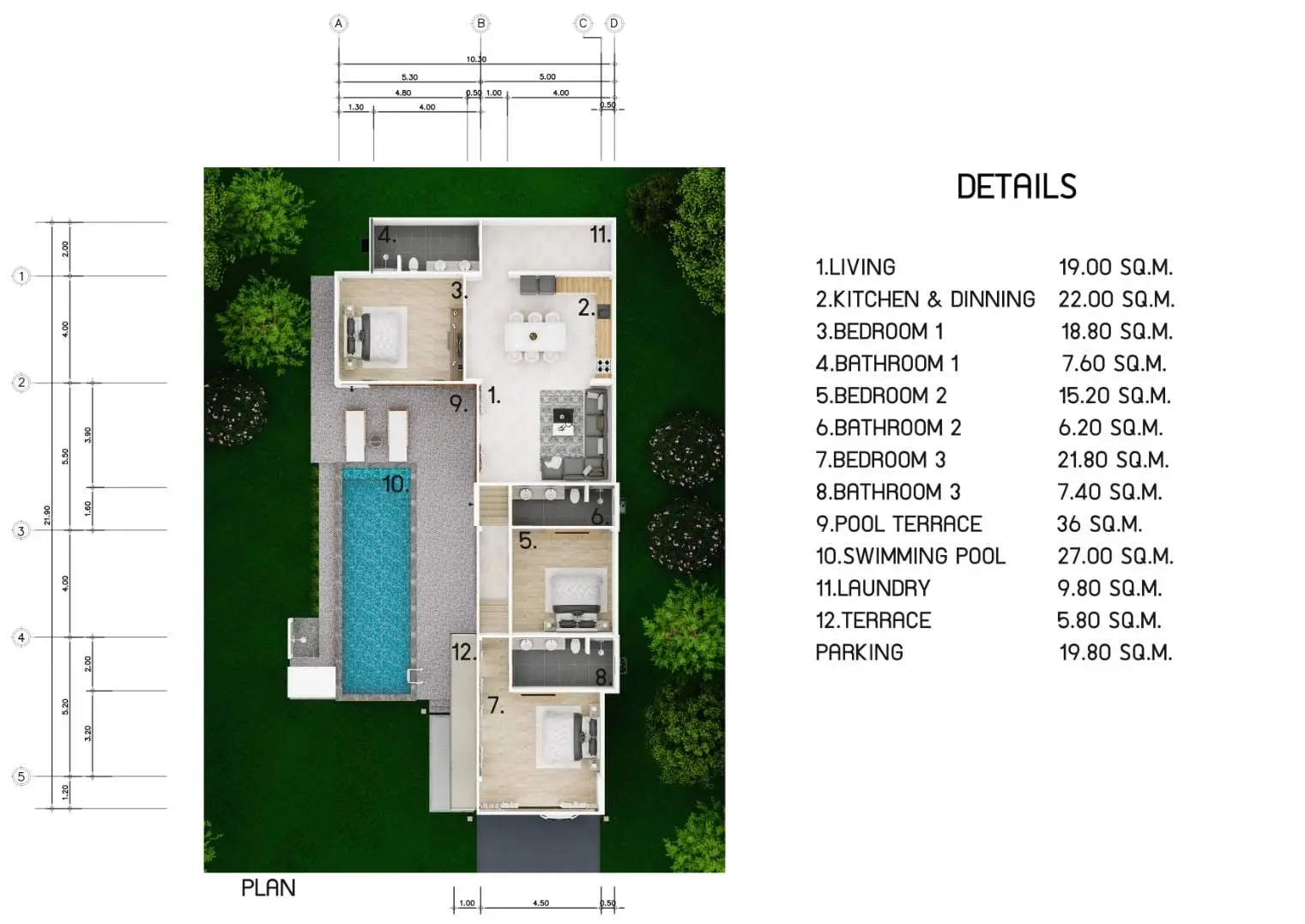 "Villa de 3 chambres hors plan avec titre Chanote : Construisez la maison de vos rêves à Maenam"