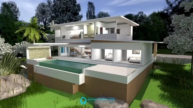 Exclusive Off-Plan 4-Bedroom Sea View Villa in Prestigious Bophut, Koh Samui