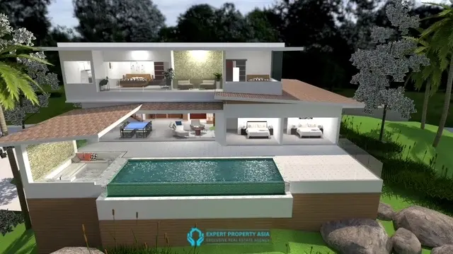 Exclusive Off-Plan 4-Bedroom Sea View Villa in Prestigious Bophut, Koh Samui